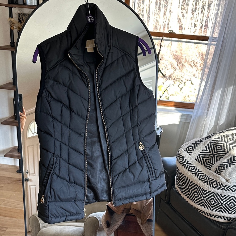 Michael Kors Black Quilted Vest